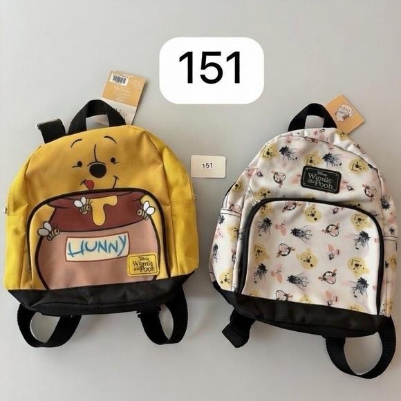 151,Bundle Of 2 Winnie the Pooh Mini Backpack Set - 10” Canvas. - Picture 4 of 8